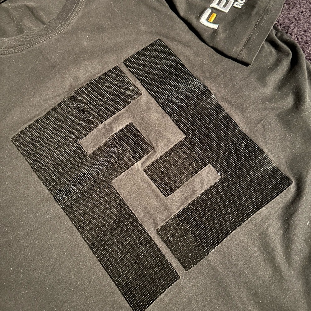 Fendi Black T-Shirt with Logo